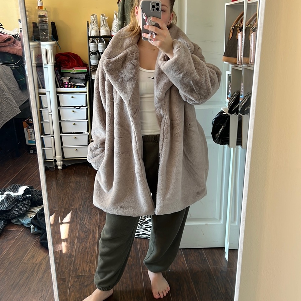 Fluffy fur coat